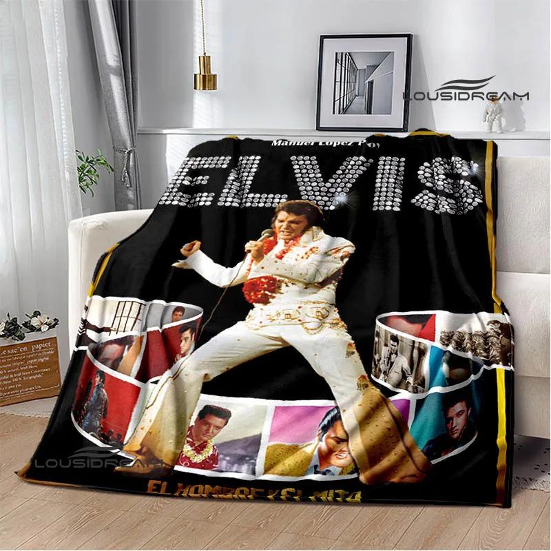 E-Elvis-Presley Retro print deken dekens voor bedden Picknickdekens Flensdeken Zachte en comfortabele deken verjaardagscadeau