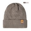 Knitted hat, men's autumn and winter thermal kit, double-layer plush wool knitted hat, scarf and gloves three-piece set