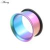 Alisouy 1PC 6-25mm G23 Titanium Kleurverloop Uitlopende Oor Gauges Tunnels Plugs Stretchers Expander Flesh Piercing Lichaams Sieraden