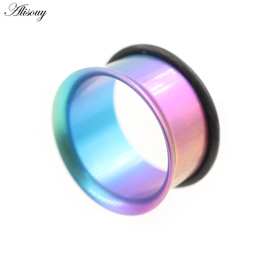 Alisouy 1PC 6-25mm G23 Titanium Kleurverloop Uitlopende Oor Gauges Tunnels Plugs Stretchers Expander Flesh Piercing Lichaams Sieraden