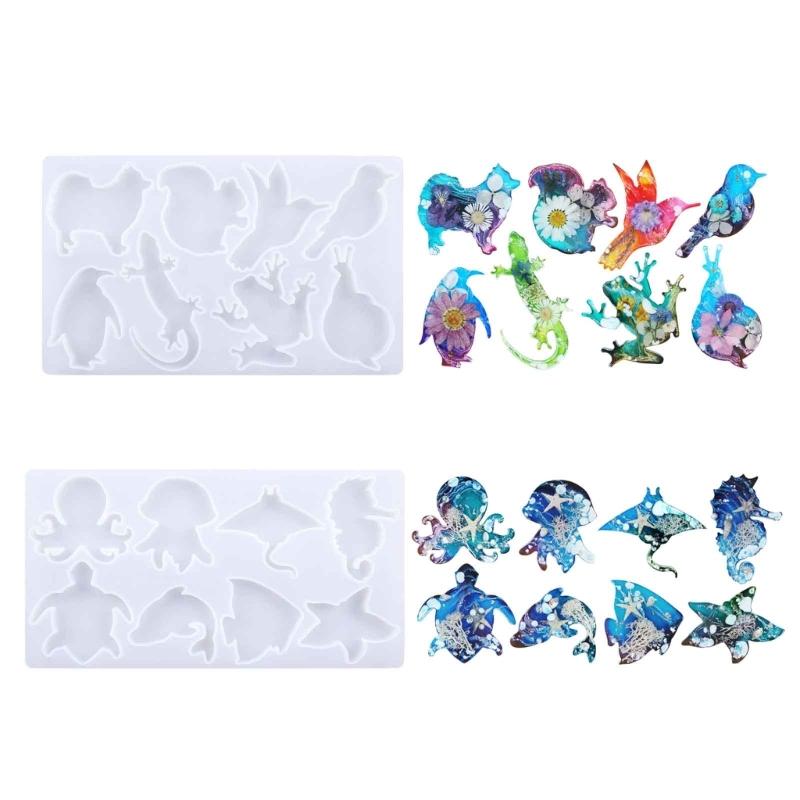 Animal Silicone Resin Mold,Starfish Epoxy Resin Casting Mold for DIY Craft Pendant Jewelry Making Keychain Silicone Mold