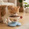 Neck Protection Anti-Choking Cat Bowl Cartoon Cat Drinking Bowl Cat Food Container  Home Indoor