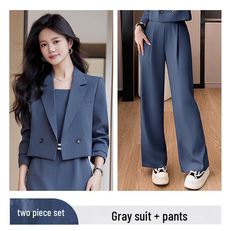 Women's 2026 Spring Short Suit Jacket: High-End, Casual, Petite Professional Wear Set