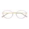 Gucci [Available Prescriptions] Logo Logo, Irregular Shape, Optical Frame, Women’s Style, Gold Gold 54 Dust Bag + Glasses Case (random Color)