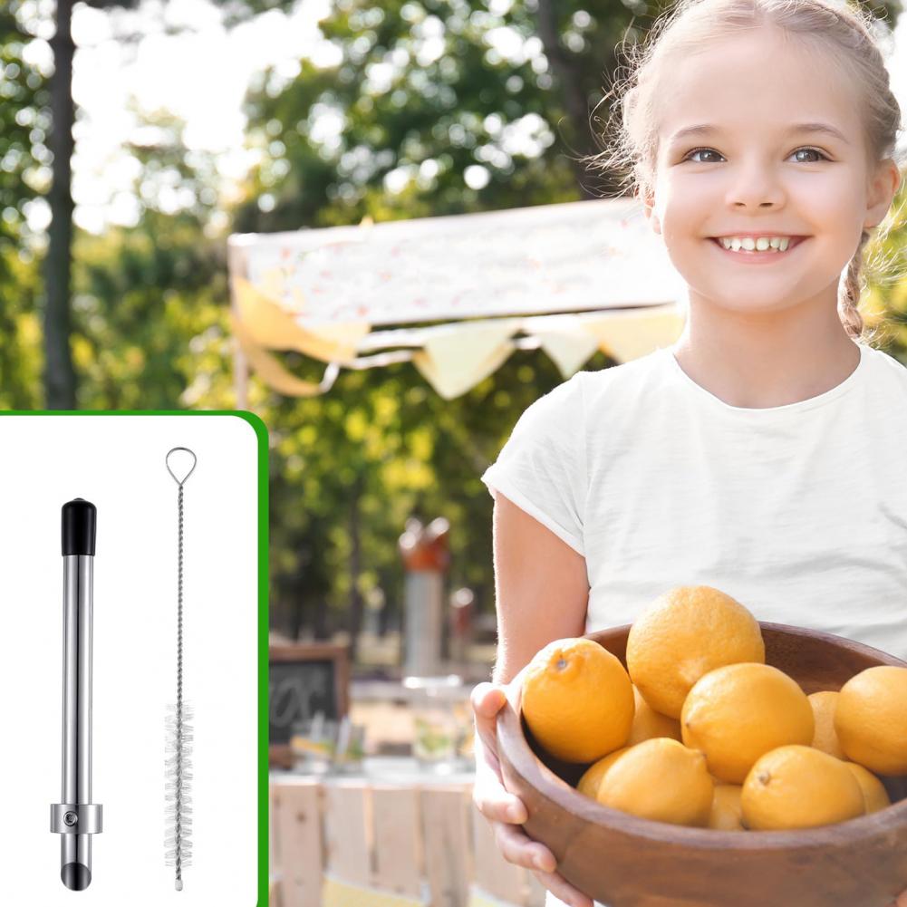 Beverage Preparation Tool Straw Puncher Tool Stainless Steel Straw Puncher Set for Beverage Cups Deli Containers Easy for Cafe