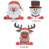 Christmas Decoration Car Sticker Magnetic Decal Refrigerator Magnets Santa Claus Snowman Moose Reflective Sticker Car Decor