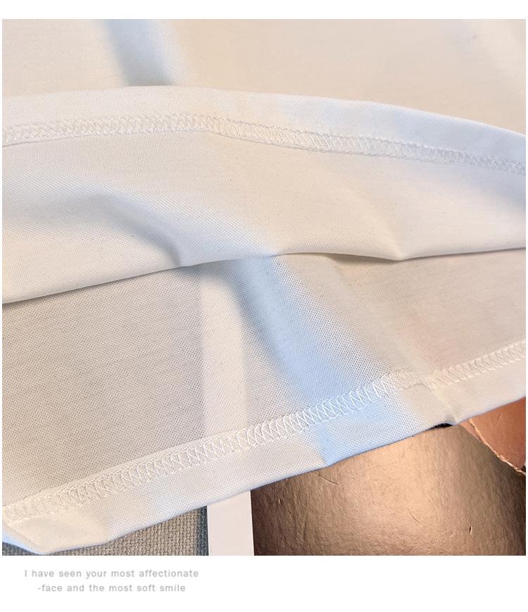 Women's Plus Size Slimming Loose Mid-Length Round Neck Short Sleeve T-shirt 200/300/350 Jin 6308