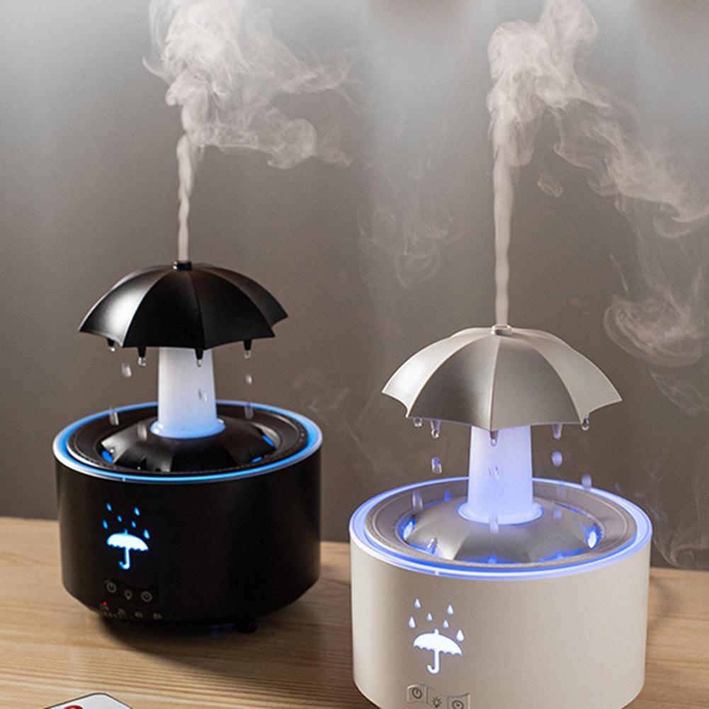 A60P Raindrop Humidifier For Bedroom Large Room Air Humidifiers & Aromatherapy Diffuser Quiet Humidifier With Light