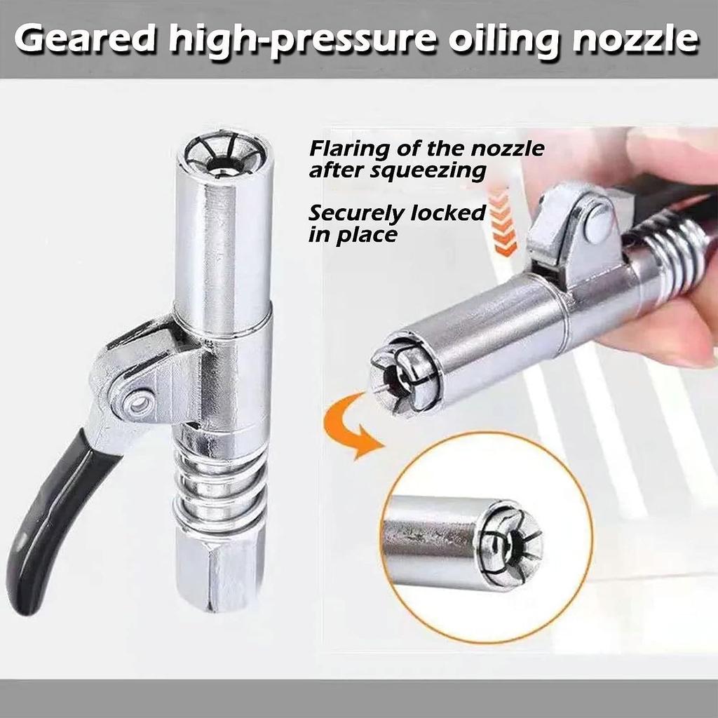 Coupling G Coupler, Double Handle Grease Gun for All Types of Grease Guns, G Grease Gun Mouthpiece, Less Effort, Easy To Attach and Remove
