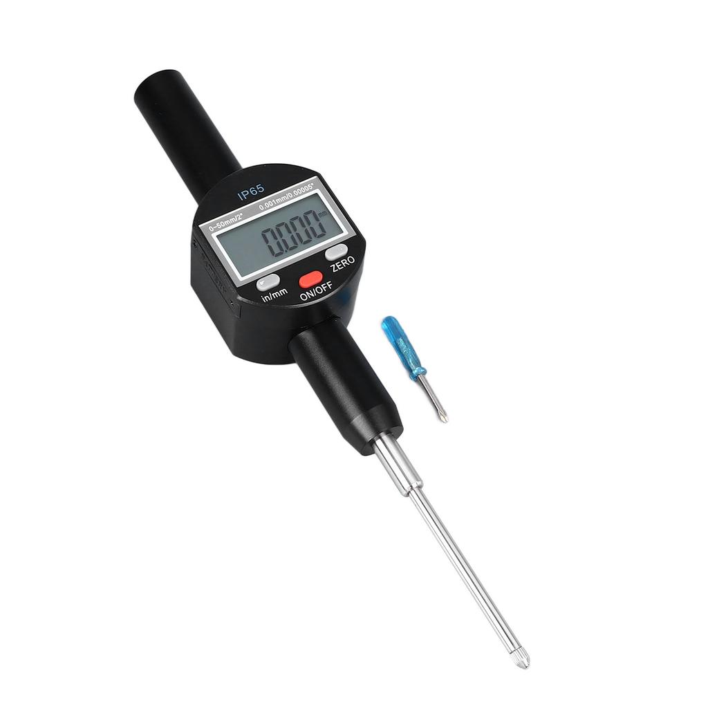Digitale Messuhr, 0,001 mm, 0,00005 Zoll Auflösung, 0 bis 50 mm Bereich, IP65, wasserdicht, Aluminiumlegierung