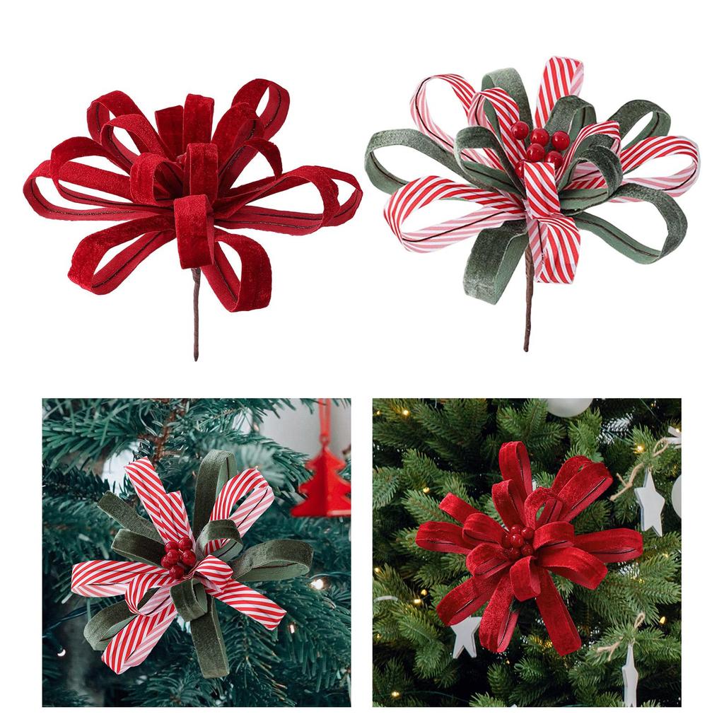 Artificial Flower Fabric Garland Christmas Decoration Red Floral Wreath Door Decor for Holiday Party Indoor Outdoor Use