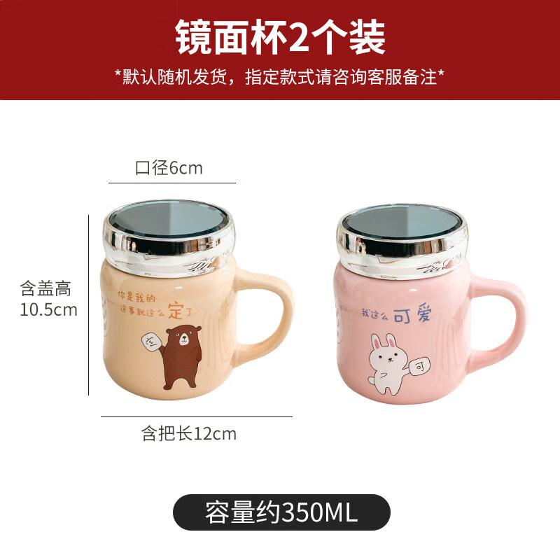 ZISIZ 2024 Ceramic Water Cup with Mirror Lid