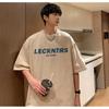Men Short Sleeve T-Shirts Letter Graphic Print Half Sleeve Tshirts Men Clothing Casual Tee Man Korean Casual Round Neck Retro Tops For