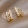 Andkiss Cubic Zirconia Decor Earrings