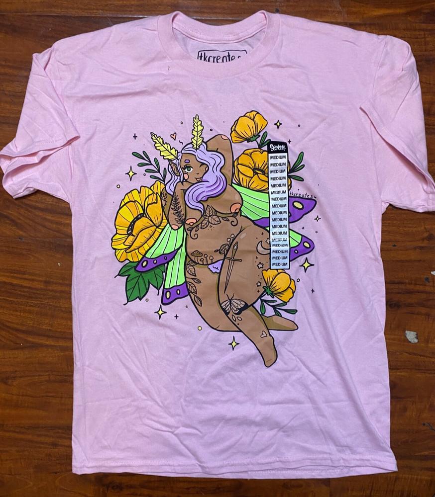 Spencer s Pink Luna Moth Fairy Unisex Unisex T-Shirt XXXXL