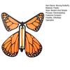 Wind Up Fluttering Butterfly Toy Flying Motion Butterfly Bookmarks with Rubber Band Mechanism Colorful Cardstock Wings