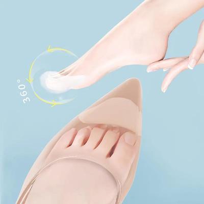 Soft Toe Plug Women High Heel Pain Relief Insert Shoe Palm Cushion Toe Front Filler Sponge Forefoot Pad Adjustable Sizes Insoles