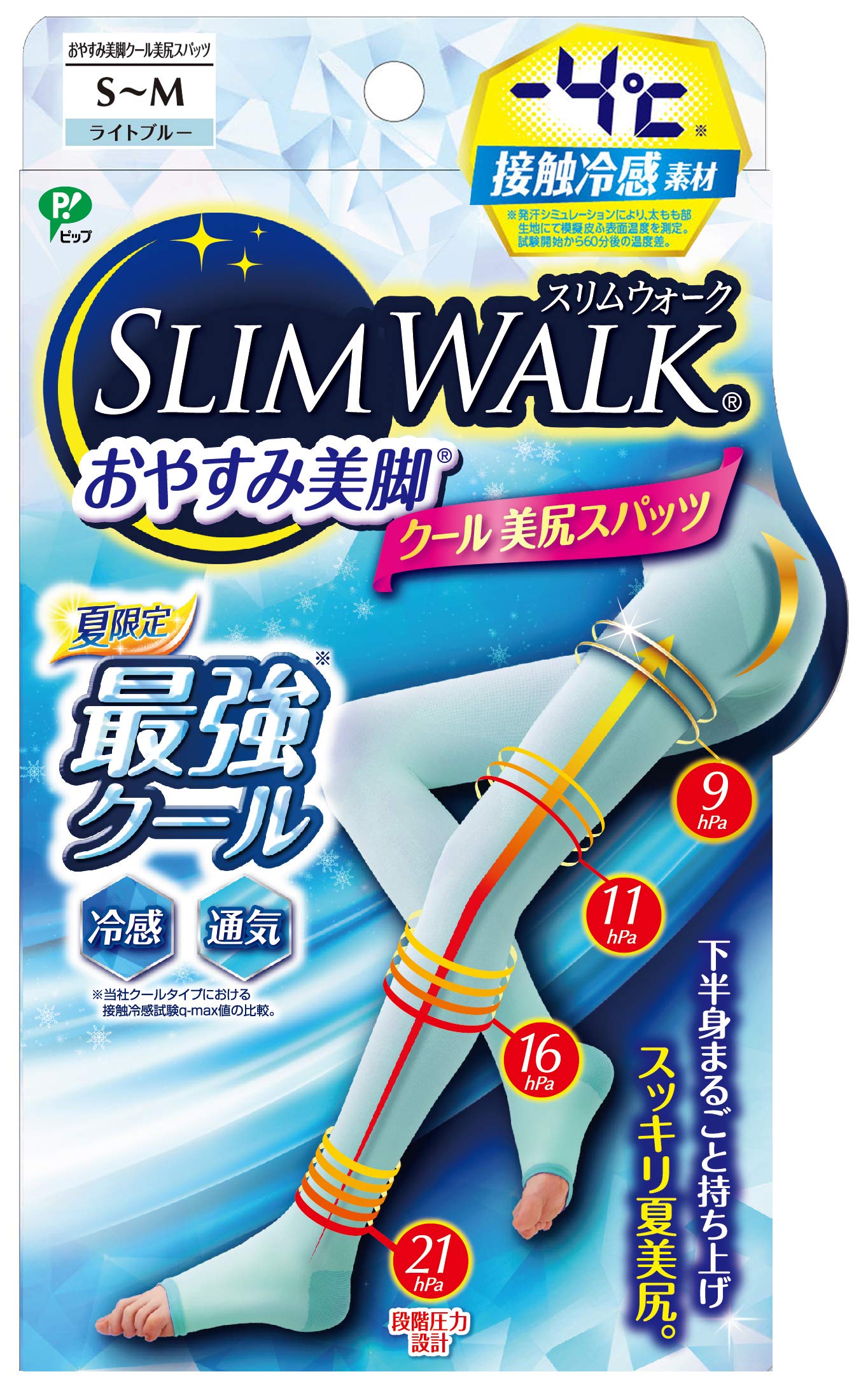 

SLIM WALK Good Night Beautiful Legs Cool Butt Spats светло-голубые компрессионные носки размера SM для облегающих длинных правых синих компрессионных носков на лето