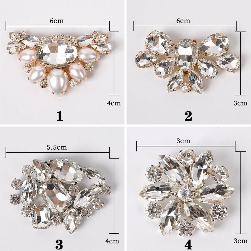 2pcs Women Lady Rhinestones Crystal Bride Shoes Charm Buckle Charms Jewelry Shoe Clip Shoes Decorations