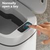 14L Automatic Trash Bin with Lid Intelligent Touchless Trash Can IPX5 Waterproof Electric Garbage Bin for Narrow Space Bathroom