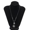 Vintage Sun Star Pendant Necklace Necklace Simple Frosted Stone Beaded Neck Chain