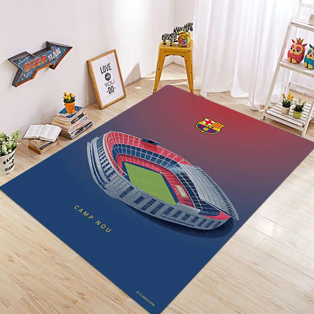 

F-FC Логотип Б-Барселона Кімнатні килимки Протиковзкі Вбирають воду Килимок для спальні Побутові килими Килимок для дитячої спальні Килимок для вправ 120*160cm