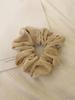 1pc Women's 6.5in Premium Satin Scrunchies Hair Ties, Black, White, Khaki, Brown, Elegant, Versatile, Minimalist, Solid Color