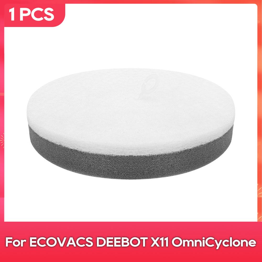 Compatible For ( ECOVACS DEEBOT X11 OmniCyclone ) Sponge Filter Cartridge, Pad Robot Vacuum Cleaner Replacement Part Accessories