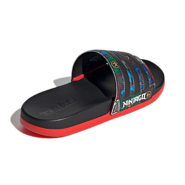 Kids' LEGO X Adidas Adilette Comfort K Slippers Black Red FY8835