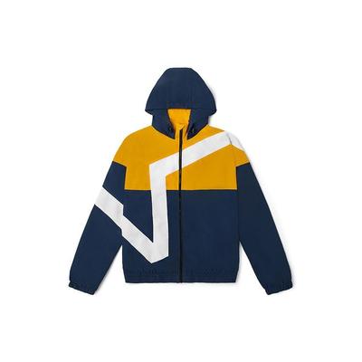 Bluza z kapturem z nadrukowanym logo, blok kolorów, kurtka męska, kurtki, ciemnoniebieska VN0A54JBLKZ