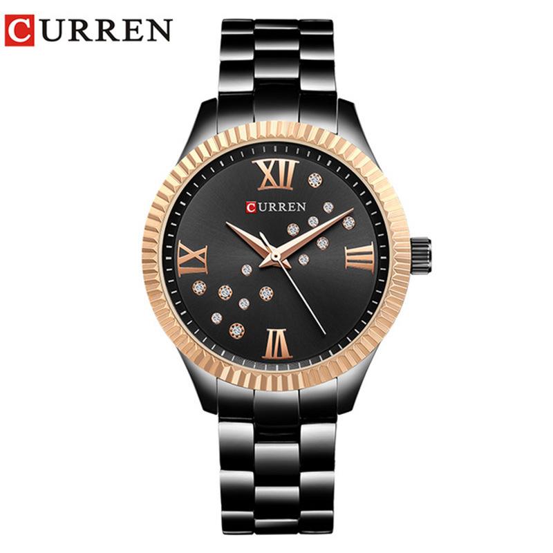 CURREN Nouvelle Montre Femme Tendance Marque Haut de Gamme Luxe Dame Fille Montre-bracelet Or Rose Bracelet Acier Inoxydable Montre Féminine Cadeau