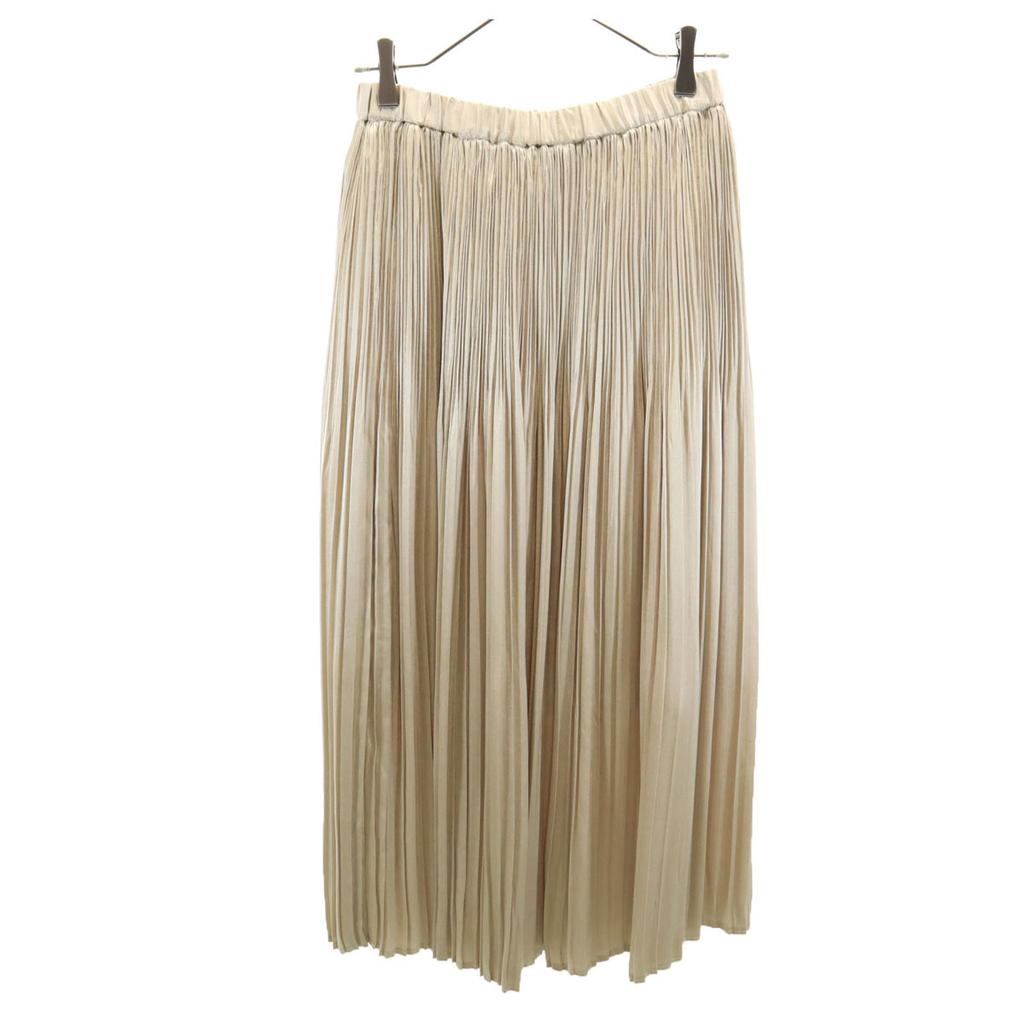 PARIGOT made in Japan Maxi length Pleated skirt F gold Waist rubber Women Used