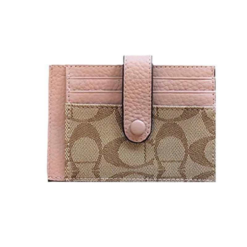 Compact High-End Women's Card Holder: Ultra-Thin Anti-Demagnetization Wallet with Buckle for Students and Driver's License