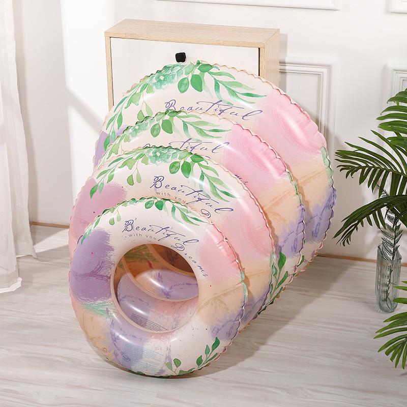 Flower Classical Natural Spray Painting Of Adult And Childrens Swimming Circle