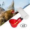 5 Pieces Automatic Chicken Cups Bowls Feeder Plastic Watering for Hen Poultry Supplies Pigeon