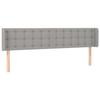 VidaXL Tête de Lit à LED Meuble de Chambre à Coucher Accessoire de Lit Double Tête de Cadre de Lit Intérieur Gris Clair 3123684