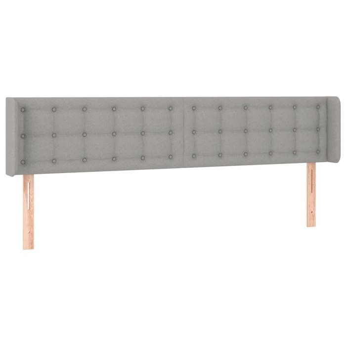 VidaXL Tête de Lit à LED Meuble de Chambre à Coucher Accessoire de Lit Double Tête de Cadre de Lit Intérieur Gris Clair 3123684