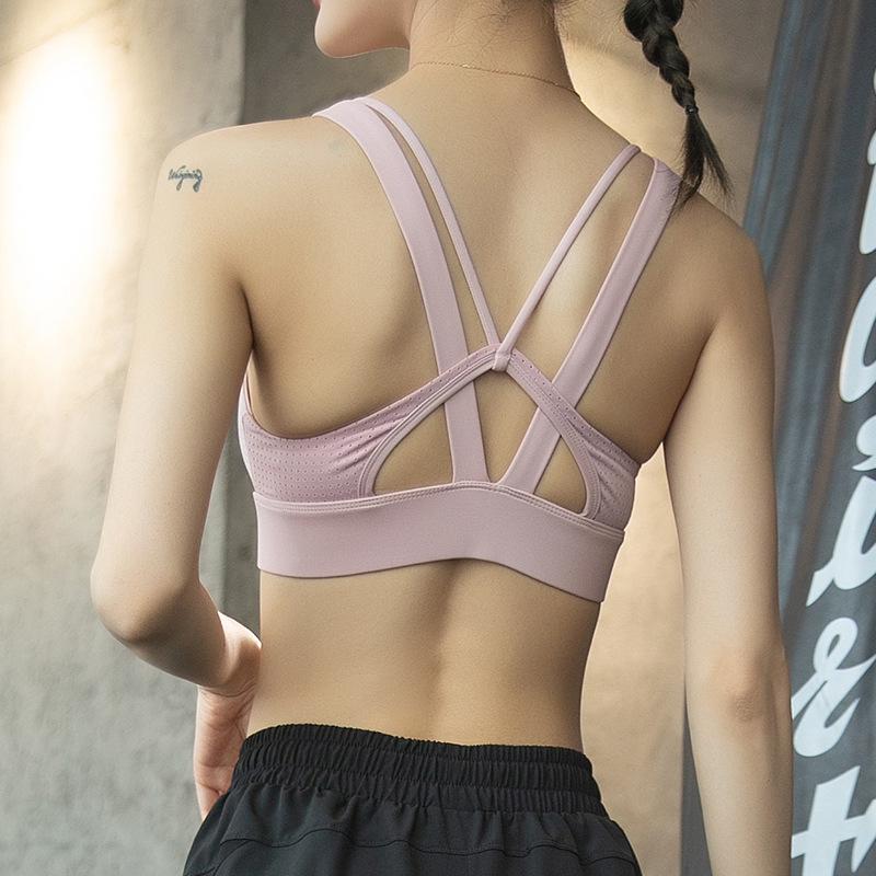 Women's Front Zipper Sports Bra - Shockproof, Yoga-Friendly, with Shaping and Beautiful Back Design for Autumn Fitness