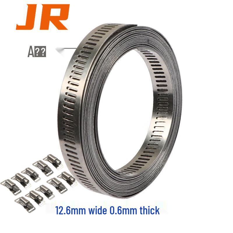 Juerou 304 Stainless Steel Heavy-Duty American Hose Clamp 3 Meter Roll