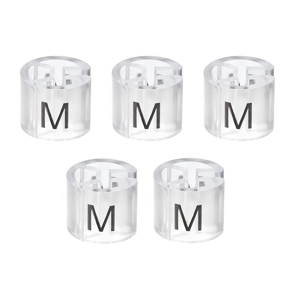 5Pcs Display Accessories Plastic Hanger Clothes Markers Label Ring Shape Size Markers Markers Hanger Tags Garment Sorting