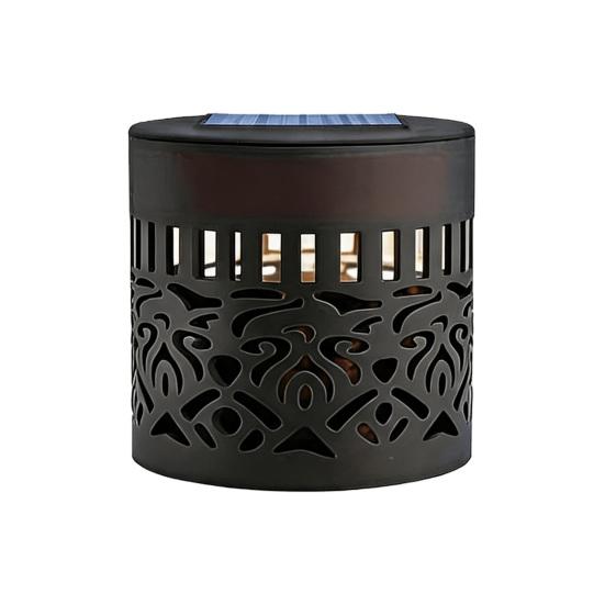 Solar Wall Lamp, Seven Color Changing Projector Light, with Hollow Pattern Design IP65 Waterproof Wall Light, for Outdoor Patio Garden Fence Decor