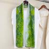 Green Oil Painting 100% Mulberry Silk Silk Long Scarf Spring And Summer Foreign Style Silk Scarf Shawl