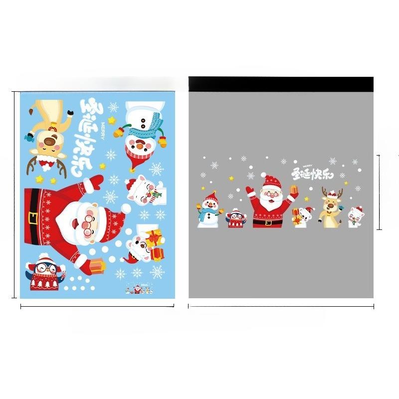 

Santa Claus Tree, Static Window Decorations, Glass Door Stickers, Scene Arrangement, Restaurant Window Display, Snowman