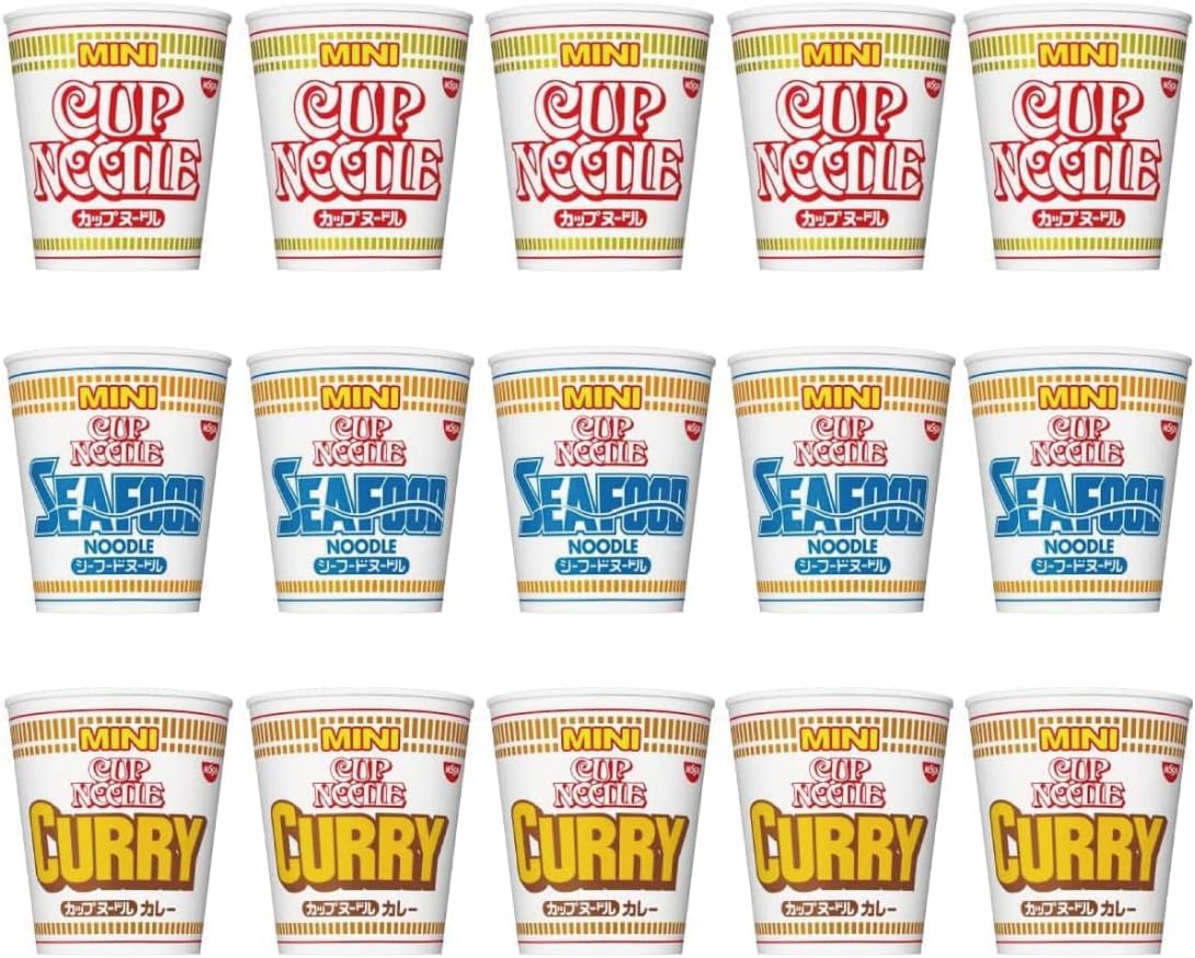 Nissin Foods Cup Noodle Mini Assortment Set (3 varieties, 15 servings)