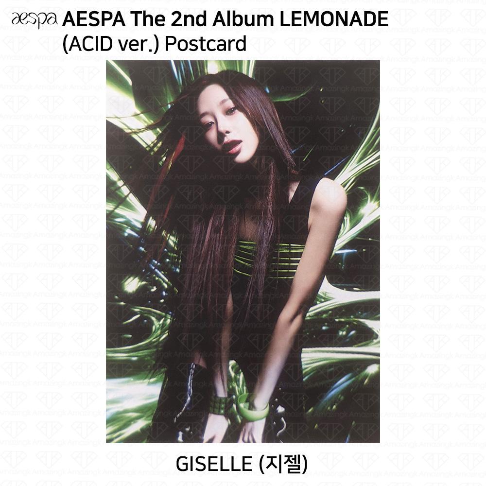 Aespa Второй альбом ACID/Mutant версия. Фотокарта Giselle - Postcard (ACID ver.)
