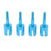 4Pcs RC Diff Cup Differential Joint Cup Aluminium Upgrade Part for Tamiya TT02 1/10 RC VehicleBlue