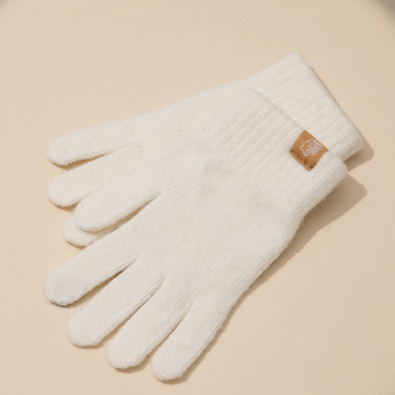 

RECLOW RECLOW Однотонные короткие перчатки цвета слоновой кости FREE