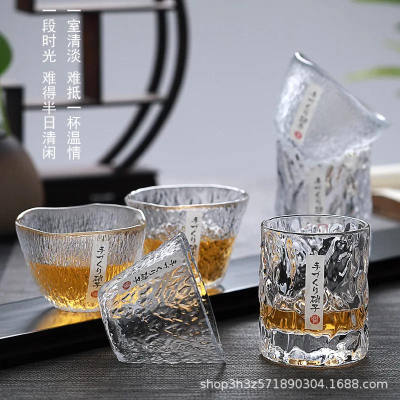 Hand-made Japanese Hammered Foreign Wine Glass Whiskey Home Creative Beer Glass Crystal Cup