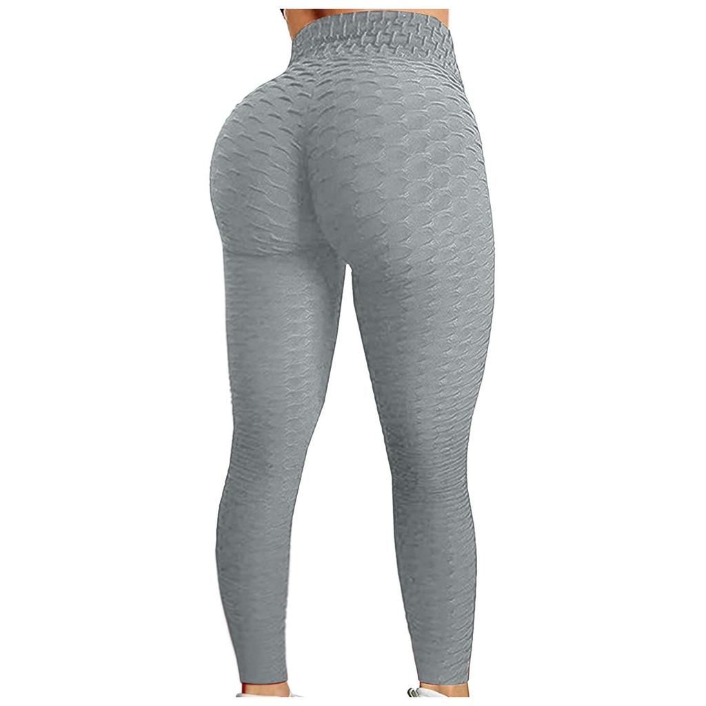 European and American Style Peach Hip Jacquard Bubble Yoga Pants High Waist Beautiful Hip Sports Leggings Hip-lifting Yoga Pants
