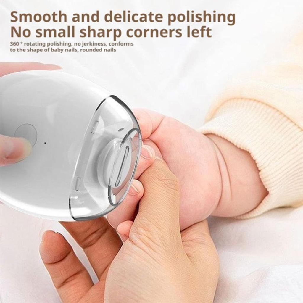Tragbarer Mini Elektrischer Nagelknipser Polierer Mit Licht Geringe Geräuschentwicklung Zehennageltrimmer Maniküre-Werkzeuge Für Baby Erwachsenen Nagelschneider